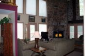 Wood burning fireplace